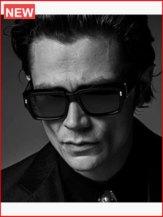 Square Frame Sunglasses UV400 Protection Chunky Rectangle Shades main image 5